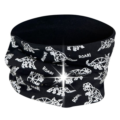 Reflektor Kinder Beanie Mütze oder Loop - Dinosaurier