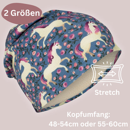 Kinder Beanie Mütze & Loop Set - Pferd