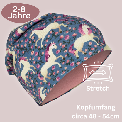 Kinder Beanie Mütze &amp; Loop Set - Pferd