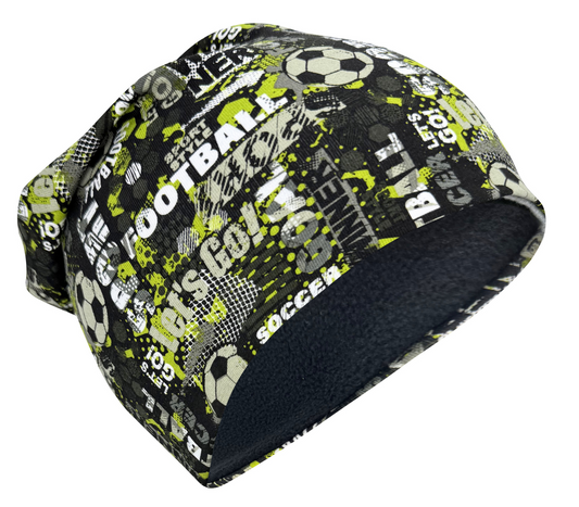 Kinder Beanie Mütze oder Loop - Fußball