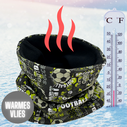 Kinder Beanie Mütze & Loop - Fussball