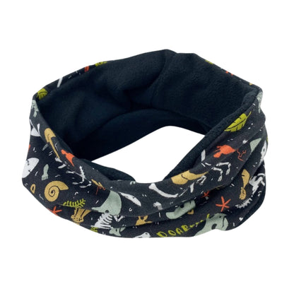 Kinder Beanie Mütze oder Loop - Dino-Skelett