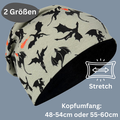 Kinder Beanie Mütze & Loop - Drachen