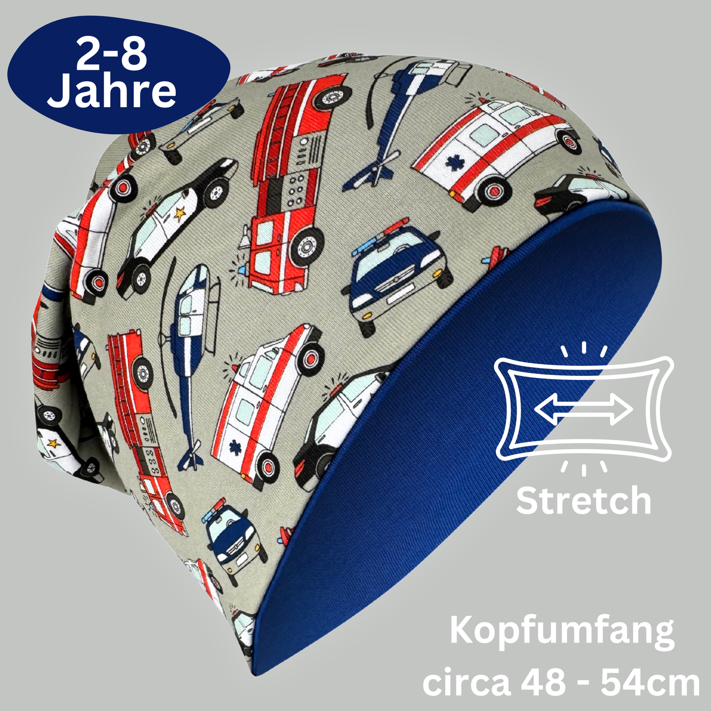 Kinder Beanie Mütze & Loop - Einsatzfahrzeuge