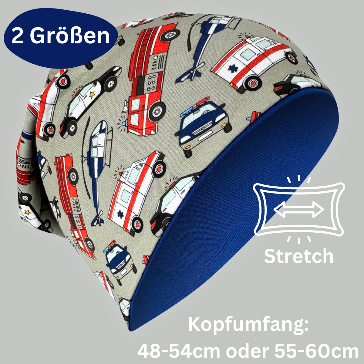 Kinder Beanie Mütze & Loop - Einsatzfahrzeuge