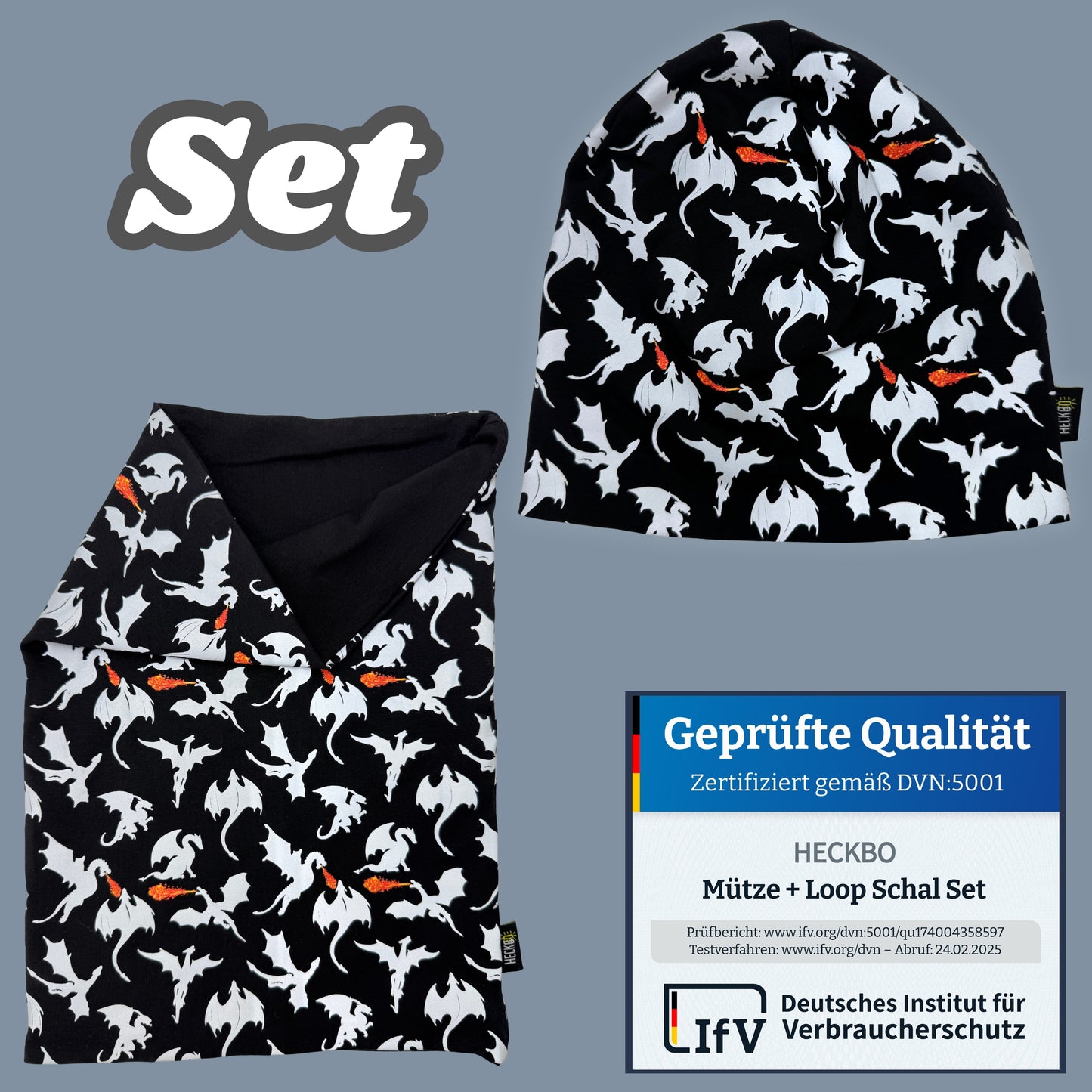Kinder Reflektor Mütze & Loop Drachen
