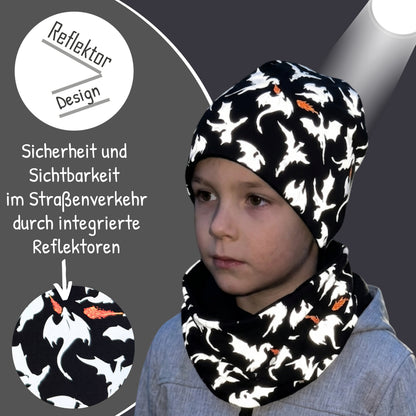 Kinder Reflektor Mütze & Loop Drachen