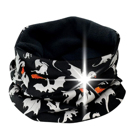 Reflektor Kinder Beanie Mütze oder Loop - Drachen