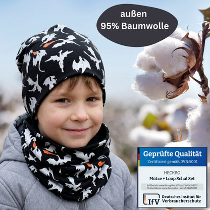 Kinder Reflektor Mütze & Loop Drachen