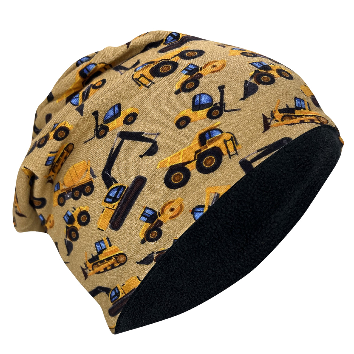 Kinder Beanie Mütze oder Loop - Baufahrzeuge