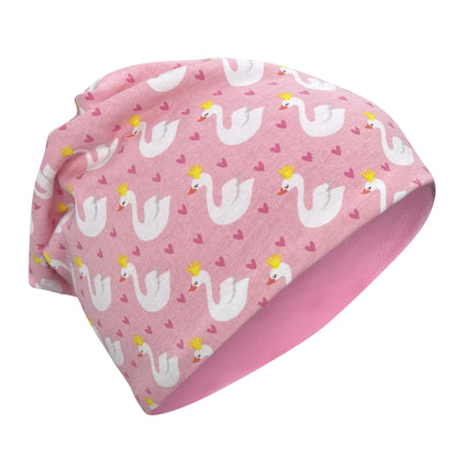 Kinder Beanie Mütze oder Loop - Schwan