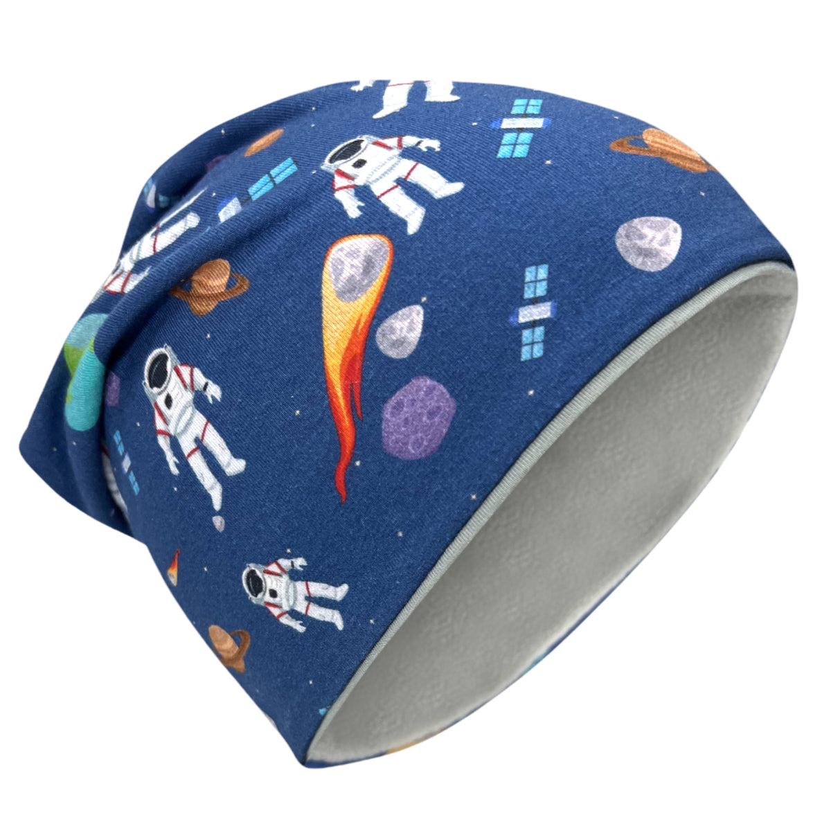 Kinder Beanie Mütze oder Loop - Astronaut