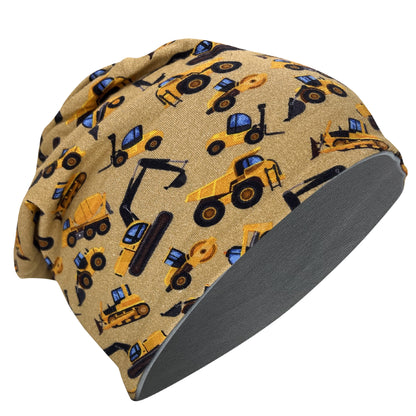 Kinder Beanie Mütze oder Loop - Baufahrzeuge