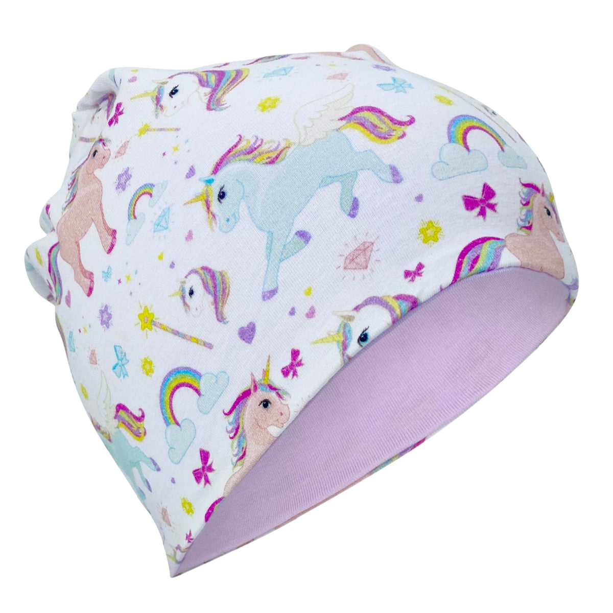 Kinder Beanie Mütze oder Loop - Einhorn