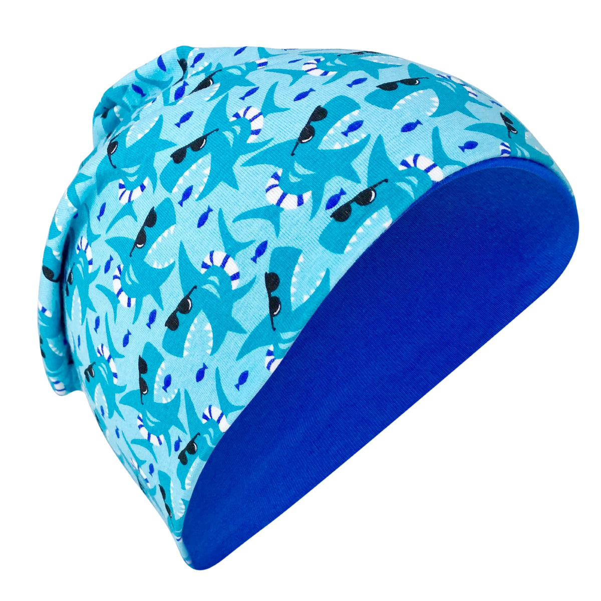 Kinder Beanie Mütze oder Loop - Hai