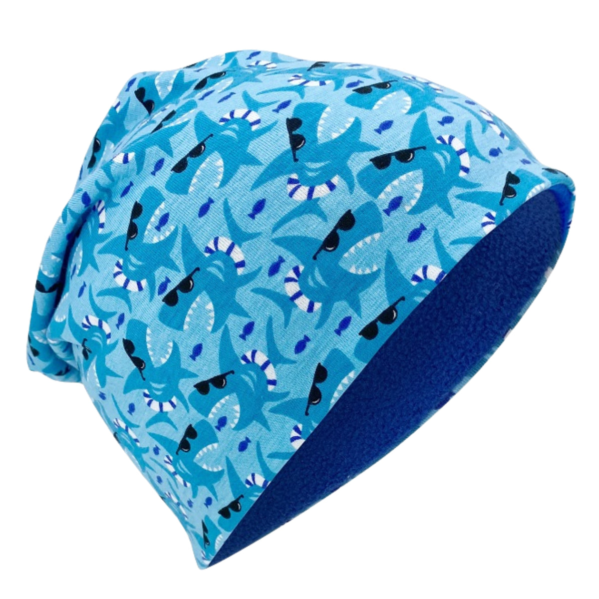 Kinder Beanie Mütze oder Loop - Hai