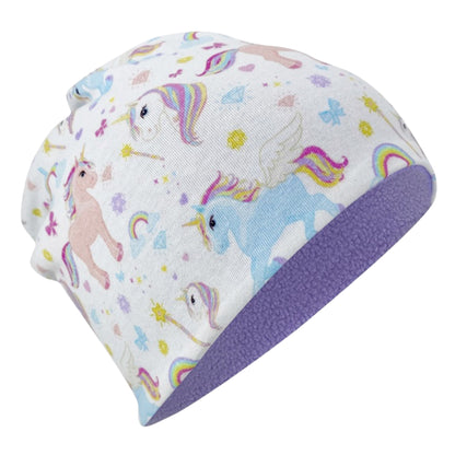 Kinder Beanie Mütze oder Loop - Einhorn