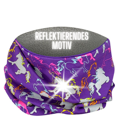 Kinder Reflektor Mütze & Loop Pferd