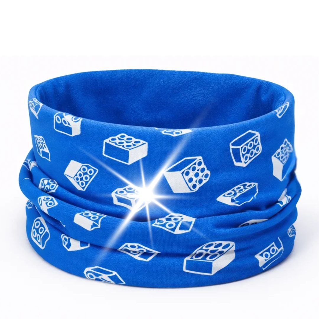 Reflektor Kinder Beanie Mütze oder Loop - Bausteine