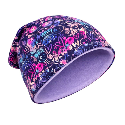 Kinder Beanie Mütze oder Loop - Flower Power