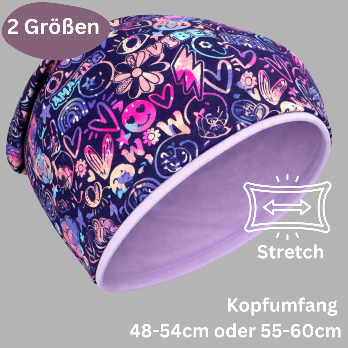 Kinder Beanie Mütze oder Loop - Flower Power