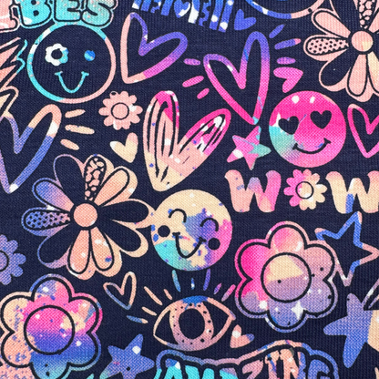 Kinder Beanie Mütze & Loop - Flower Power