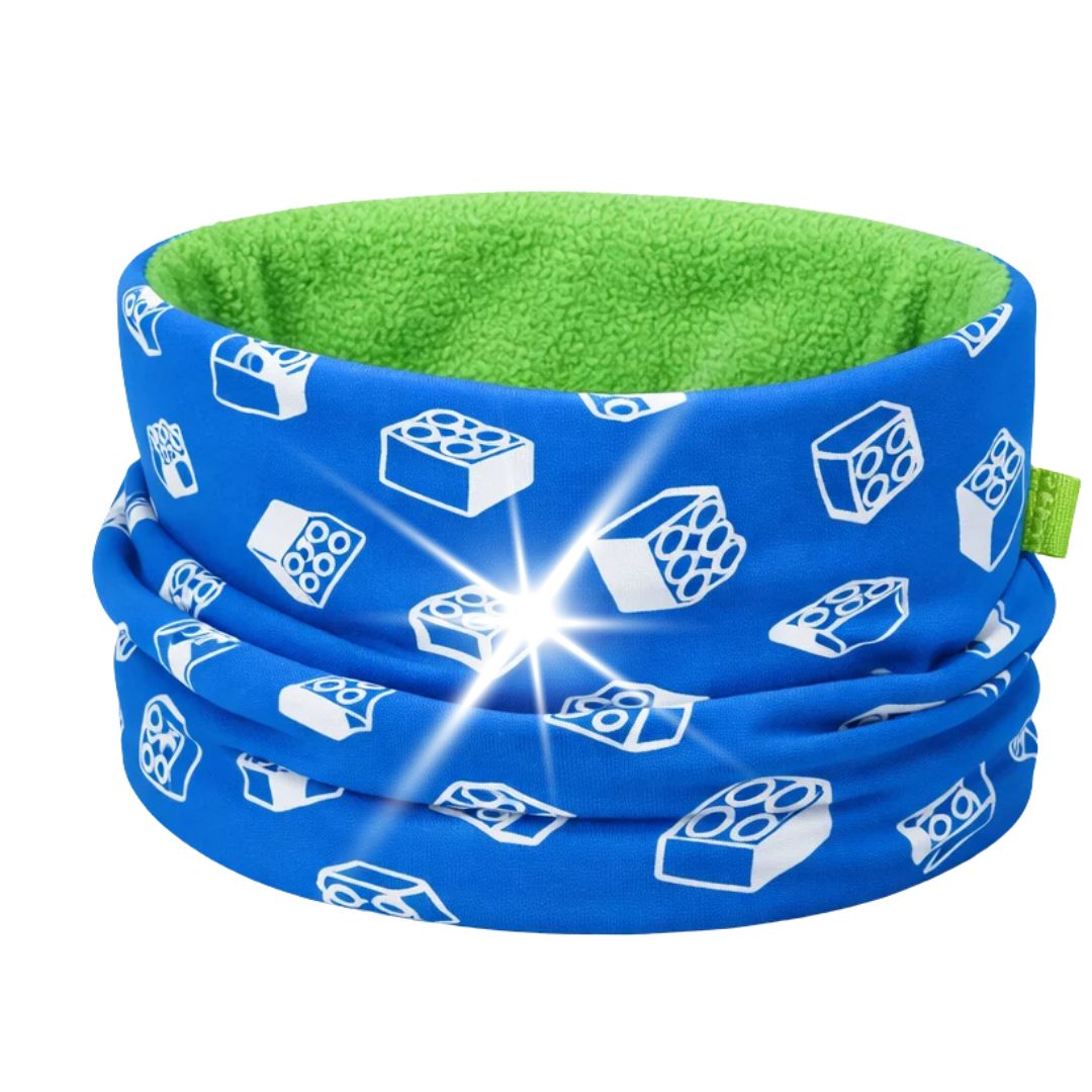 Reflektor Kinder Beanie Mütze oder Loop - Bausteine