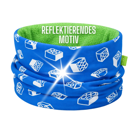 Reflektor Kinder Beanie Mütze & Loop - Bausteine