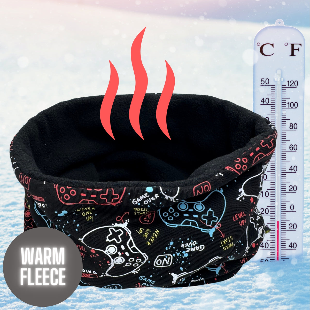 Reflektor Kinder Beanie Mütze oder Loop - Gaming