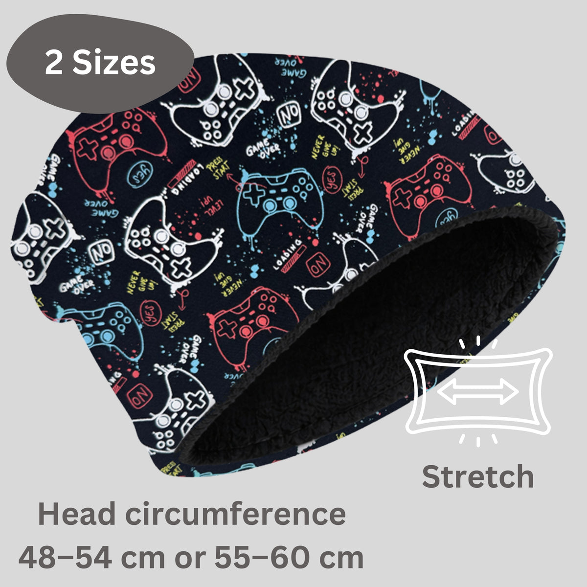 Reflektor Kinder Beanie Mütze oder Loop - Gaming