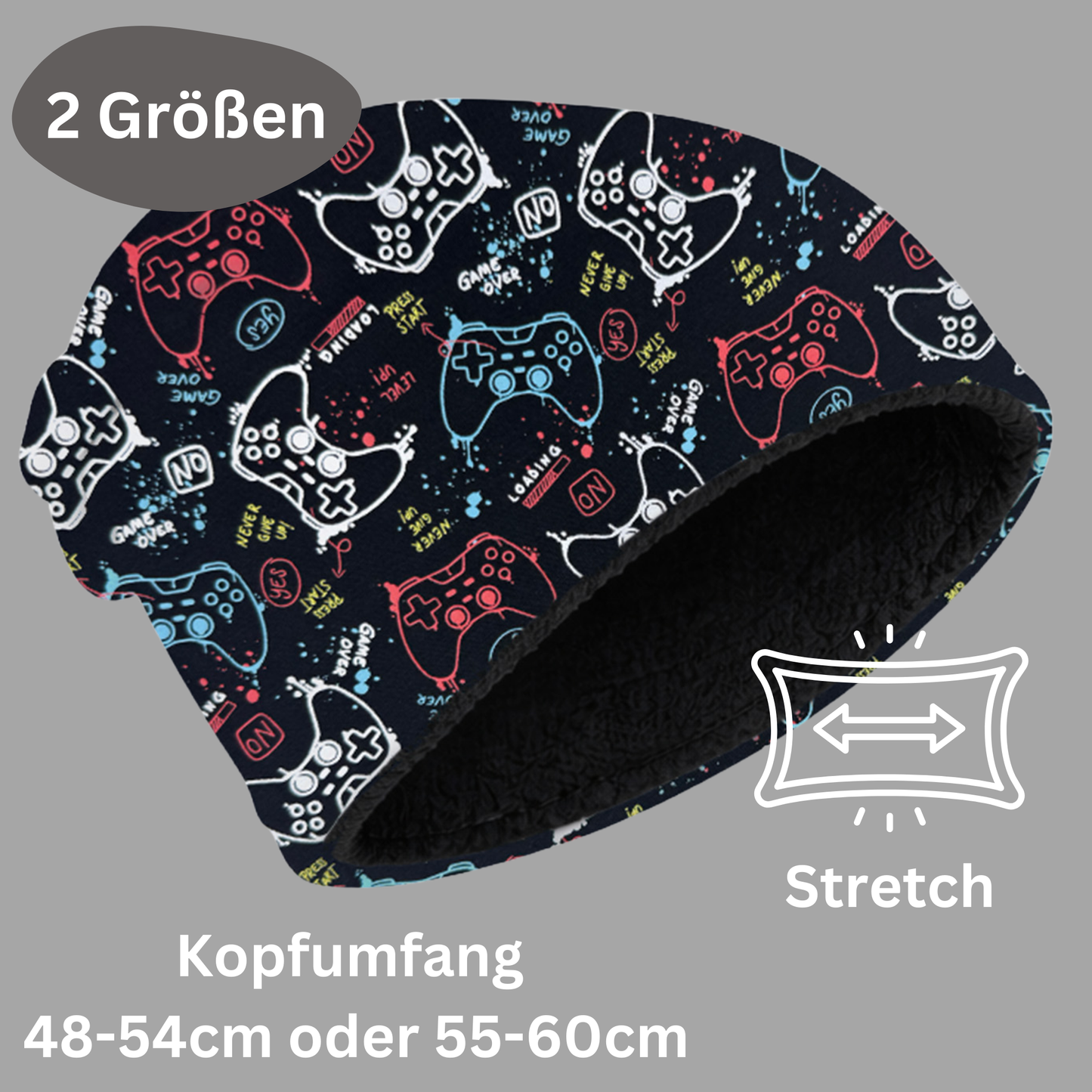 Reflektor Kinder Beanie Mütze & Loop - Gaming