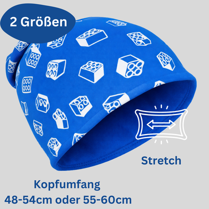 Reflektor Kinder Beanie Mütze & Loop - Bausteine