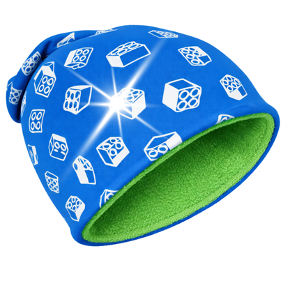 Reflektor Kinder Beanie Mütze & Loop - Bausteine
