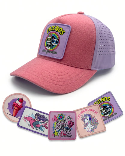 Kappe Sonne Baseball Cap mit Patches zum Wechseln
