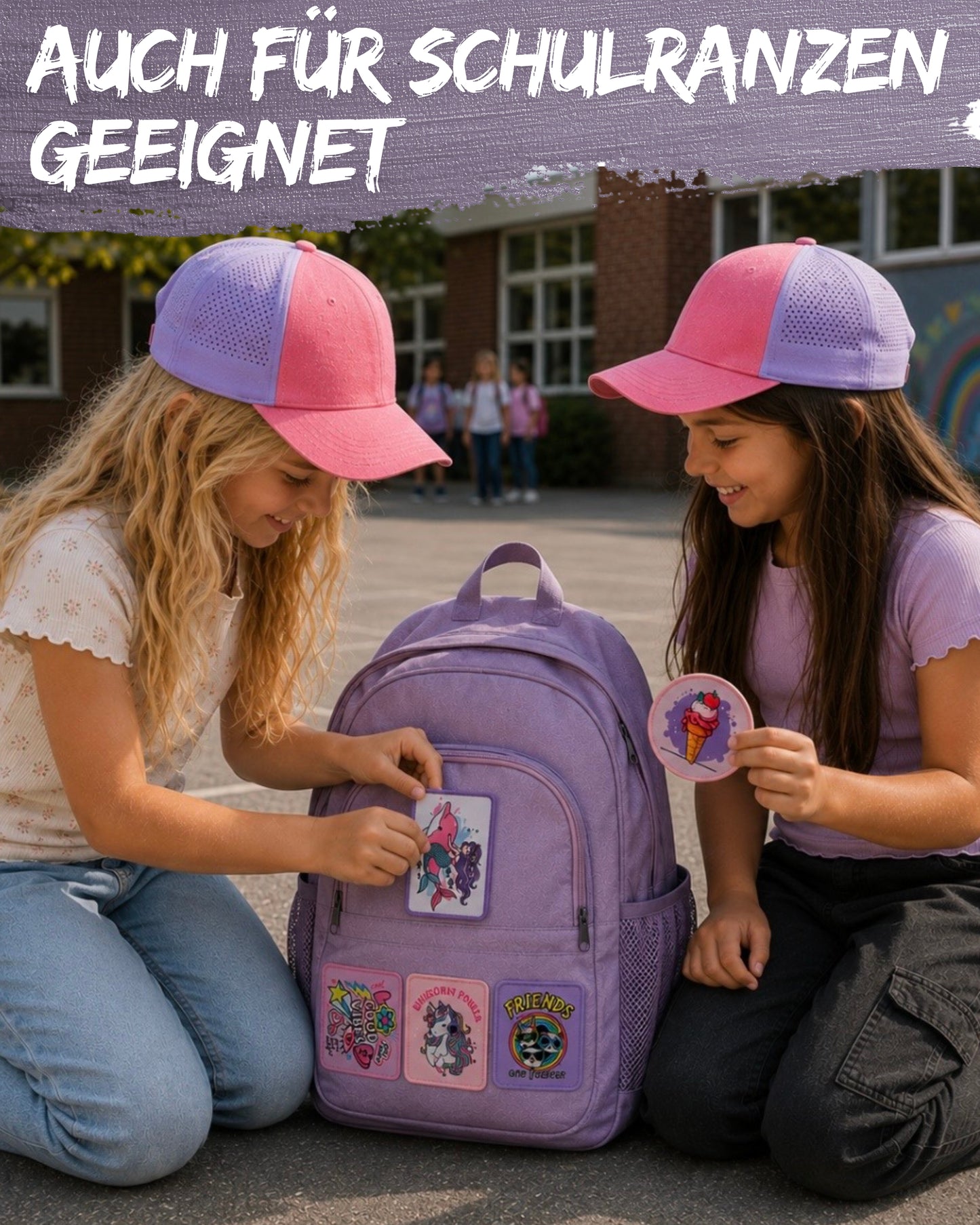 Kappe Sonne Baseball Cap mit Patches zum Wechseln