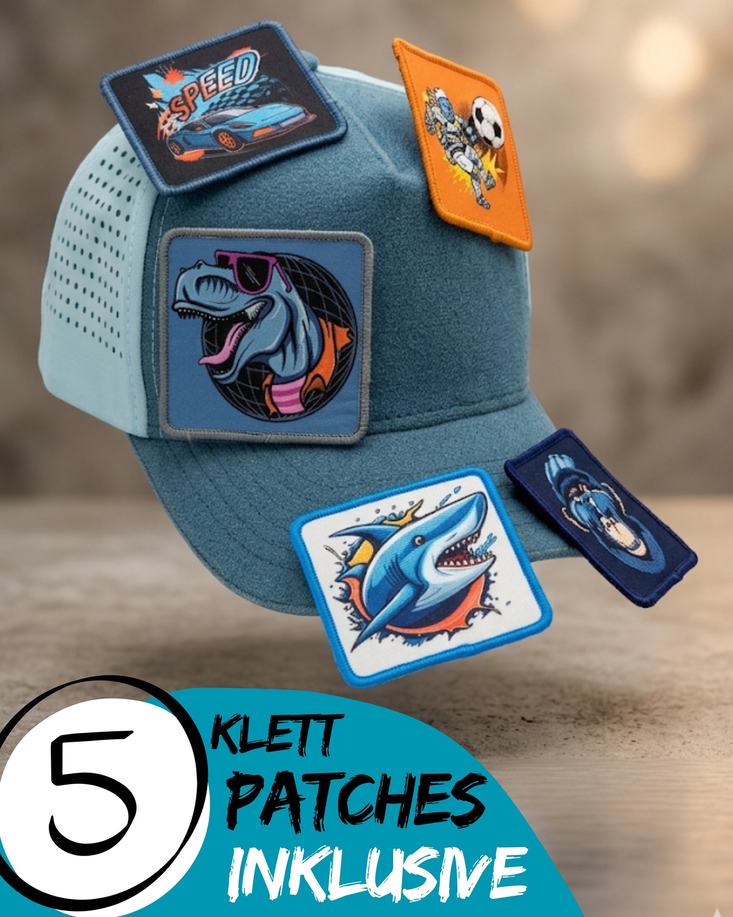 Kappe Sonne Baseball Cap mit Patches zum Wechseln