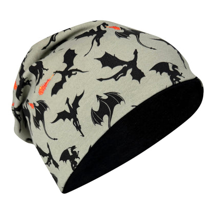 Kinder Beanie Mütze oder Loop - Drachen