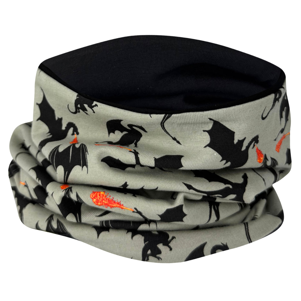 Kinder Beanie Mütze oder Loop - Drachen