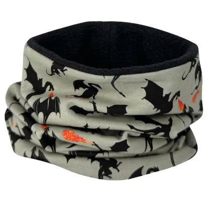 Kinder Beanie Mütze oder Loop - Drachen