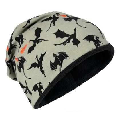 Kinder Beanie Mütze oder Loop - Drachen