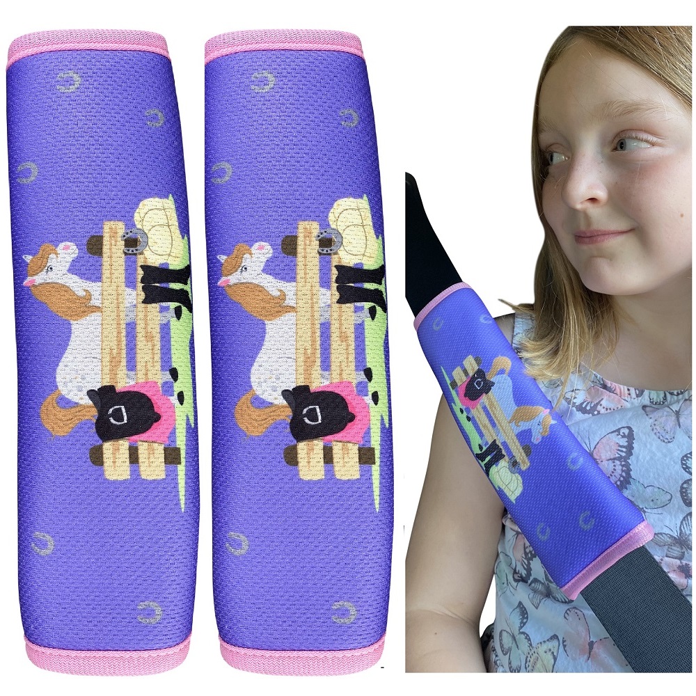 HECKBO 1x Kinder Auto Gurtpolster Gurtschutz mit Monster Truck Motiv -  Sicherheitsgurt Polster für Kinder und Babys- Ideal für jeden Gurt